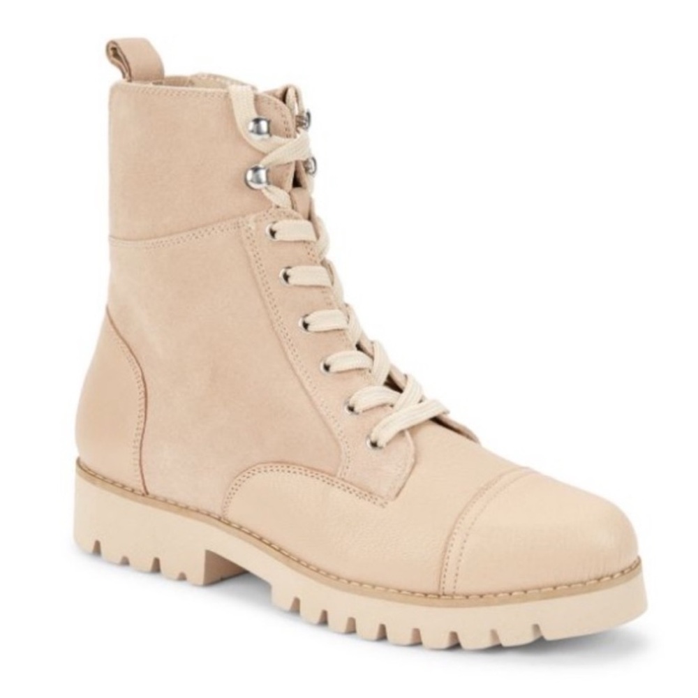 Donald J Pliner Suede Combat Utility Boots
